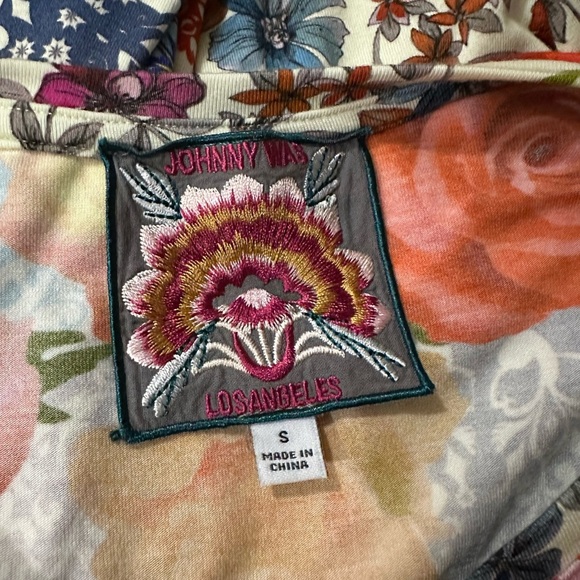 Johnny Was Tango Tunic Top Relaxed Fit Dolman Sleeve Tee Floral Boho Colorful S - Picture 4 of 6